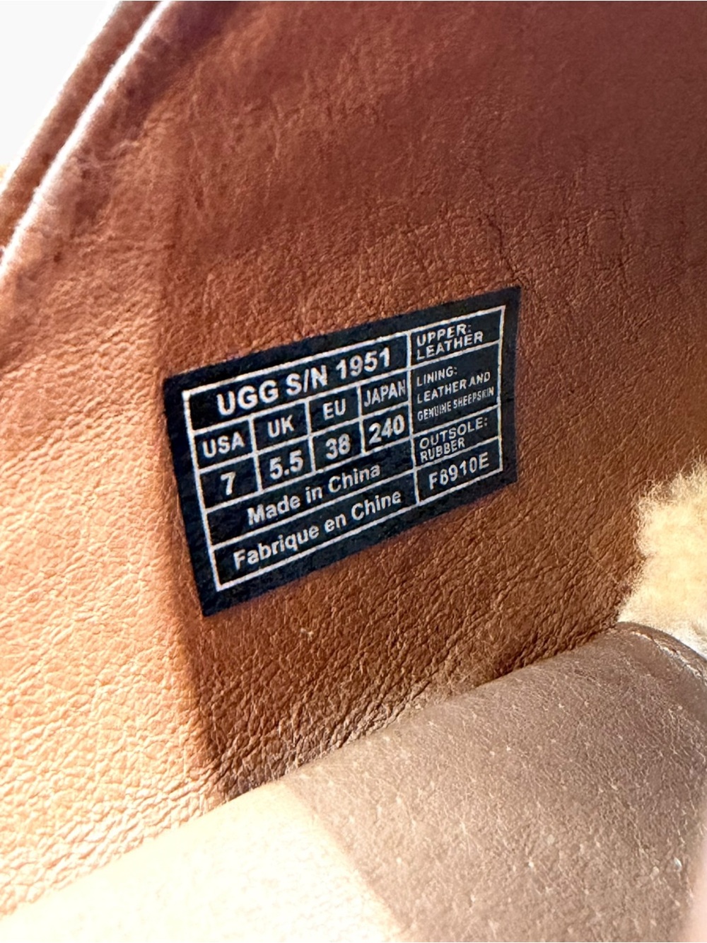 ๐ UGG Sin 1951 Leather Wooden Clogs โ Brown, Size 7 - Picture 6 of 10